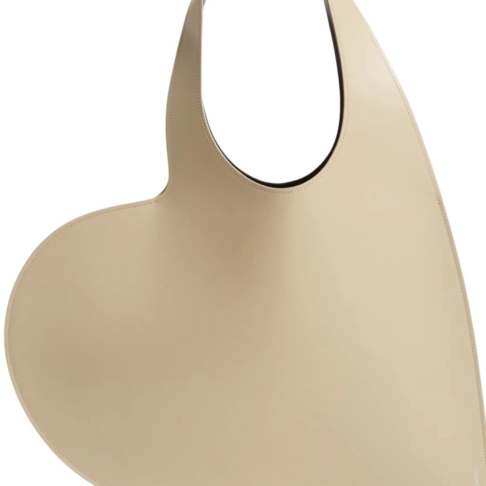 Coperni leather heart bag in sand